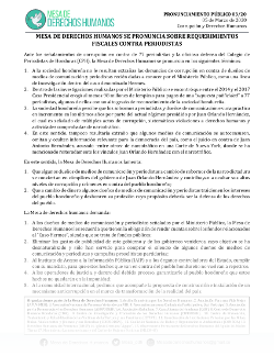 Comunicado PRONUNCIAMIENTO PÚBLICO 03/21